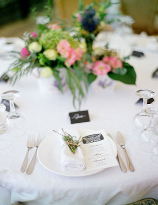 современная свадьба, декор стола