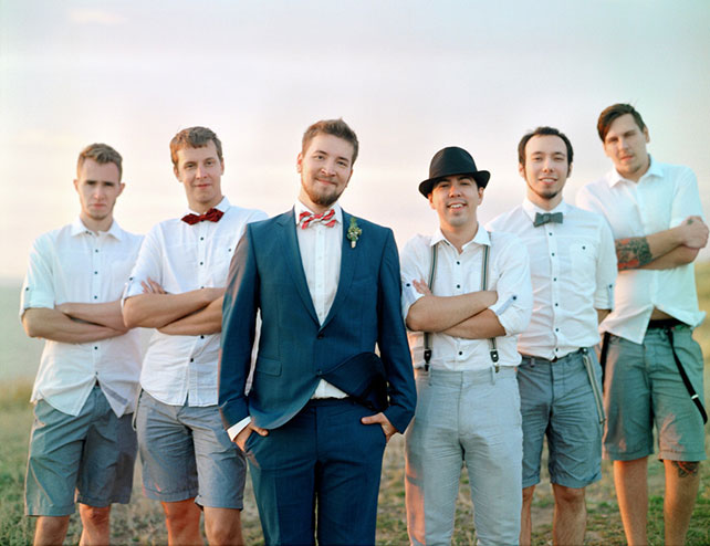 современная свадьба, друзья жениха