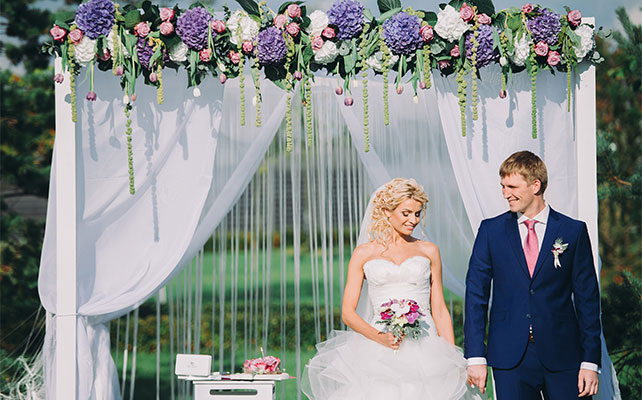 Свадьба орхидей, церемония бракосочетания