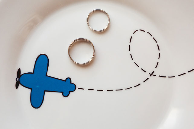 свадьба путешественников, кольца