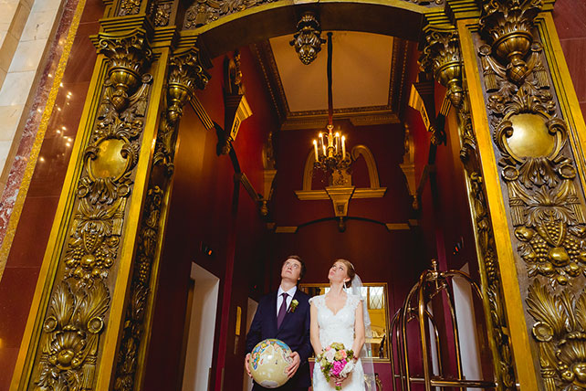 свадьба путешественников, жених и невеста