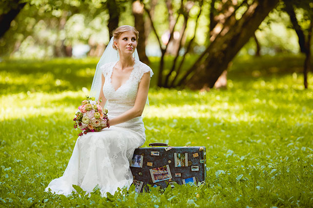 свадьба путешественников, фотосессия невесты