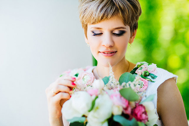 Свадьба с хаски, невеста