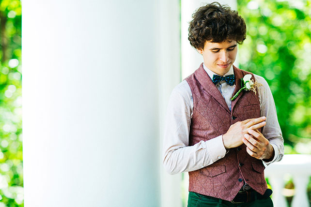 Свадьба с хаски, жених