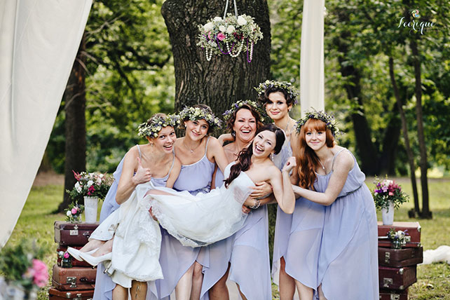 Свадьба «Путешествия», невеста с подружками