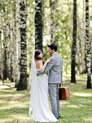 Свадьба «Путешествия», жених и невеста