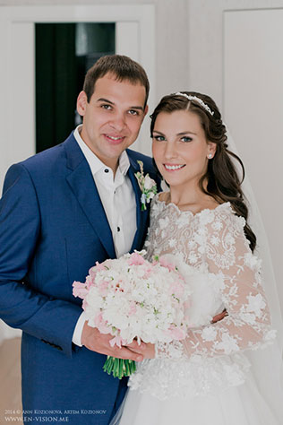 свадьба в нежных тонах, розовый и бирюзовый, жених и невеста