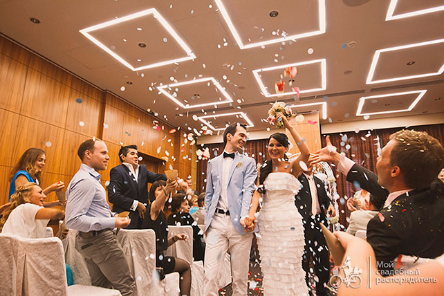 свадьба с самолетами, церемония