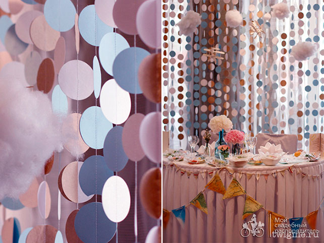 свадьба с самолетами, декор места торжества