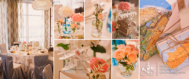 свадьба с самолетами, декор места торжества