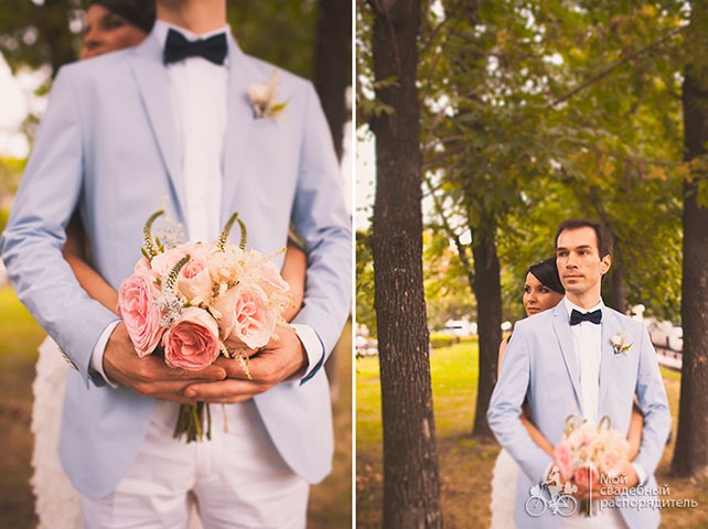 свадьба с самолетами, жених и невеста