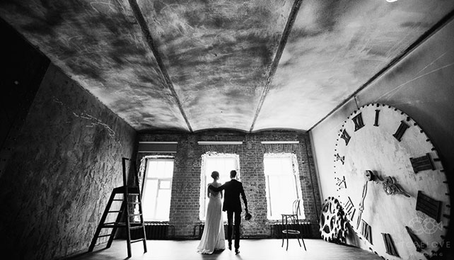 тематическая свадьба стройка, фотосессия жениха и невесты