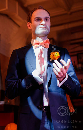 тематическая свадьба стройка, жених