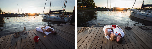 Весёлая свадьба у бассейна, фотосессия жениха и невесты