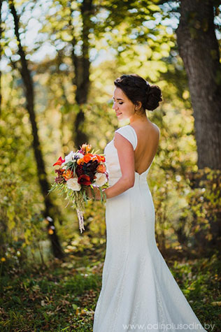 Осенняя свадьба в английском стиле, образ невесты
