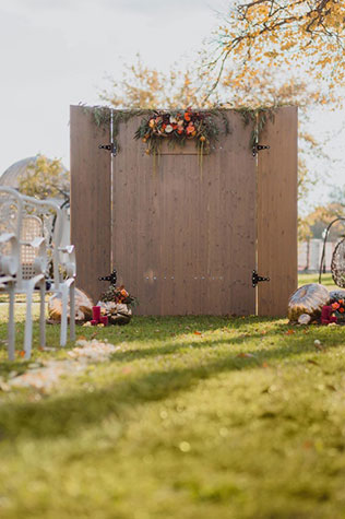 Осенняя свадьба в английском стиле, место церемонии