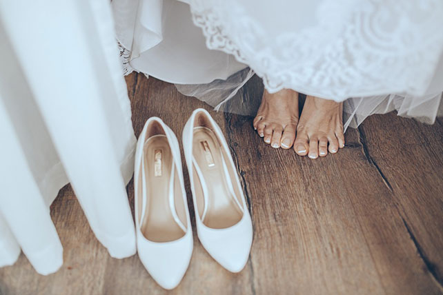 туфли невесты, педикюр невесты