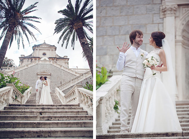 Романтика в Черногории, свадьба Анастасии и Виктора, фотосессия молодожёнов