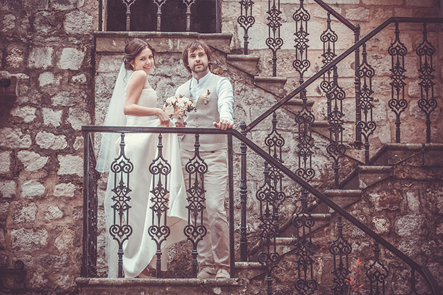 Романтика в Черногории, свадьба Анастасии и Виктора, фотосессия молодожёнов