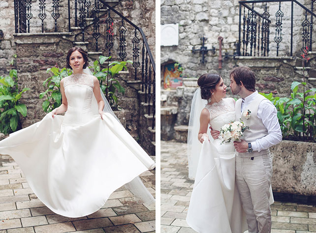 Романтика в Черногории, свадьба Анастасии и Виктора, фотосессия молодожёнов