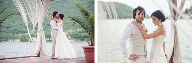 Романтика в Черногории, свадьба Анастасии и Виктора, фотосессия молодожёнов на фоне моря