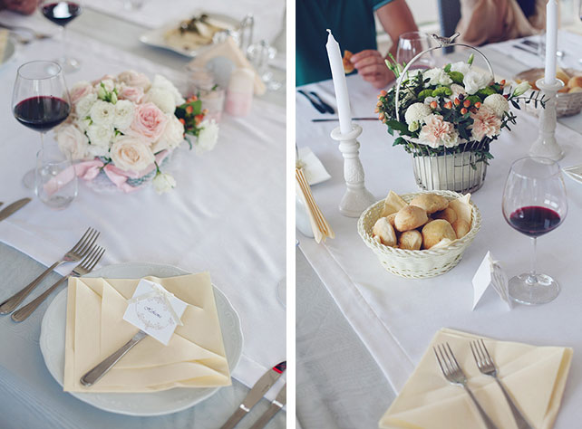 Романтика в Черногории, свадьба Анастасии и Виктора, декор свадебного стола