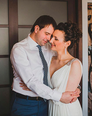 свадьба в духе старины, жених и невеста