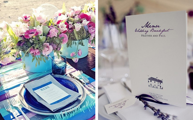 индивидуальное меню для гостей на свадьбе