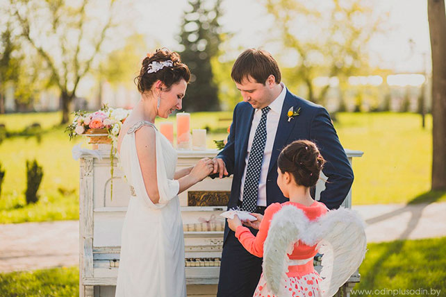 свадьба в духе старины, церемония