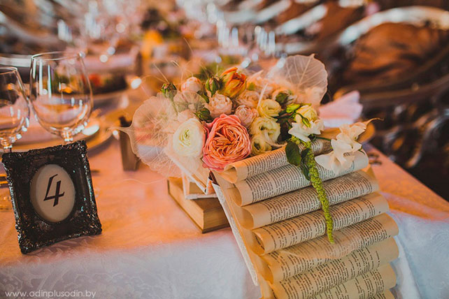 свадьба в духе старины, детали декора