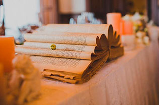 свадьба в духе старины, детали декора