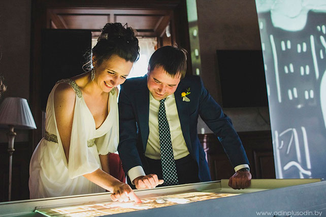 свадьба в духе старины, песочное шоу