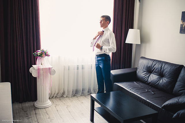 Свадьба в европейском стиле, утро жениха