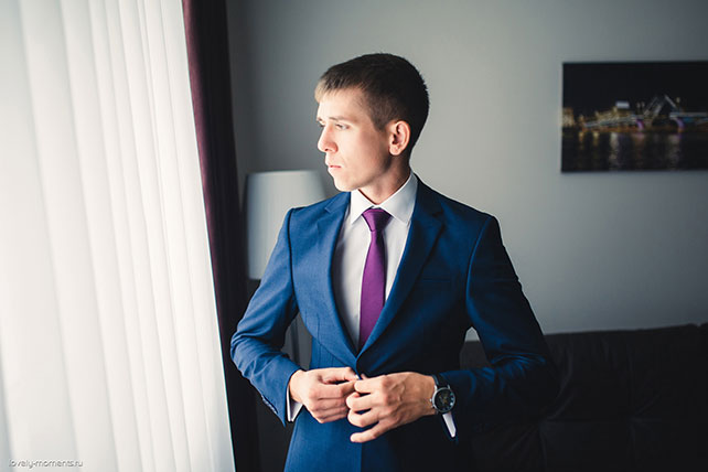 Свадьба в европейском стиле, утро жениха