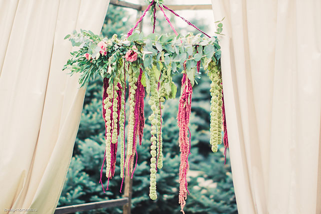 Свадьба в европейском стиле, украшение свадебной арки