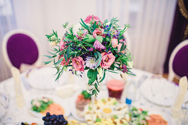 Свадьба в европейском стиле, флористика