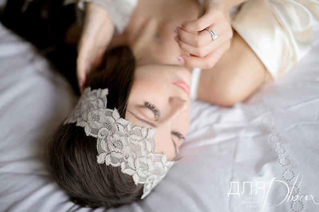 Великолепная свадьба в Испании: Мария и Денис, головной убор невесты