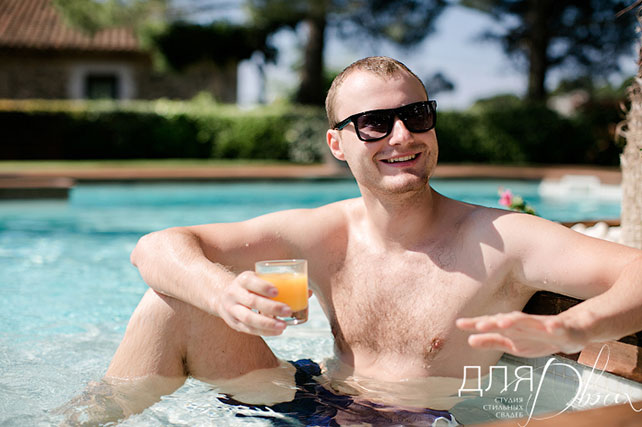 Великолепная свадьба в Испании: Мария и Денис, свадебное утро жениха