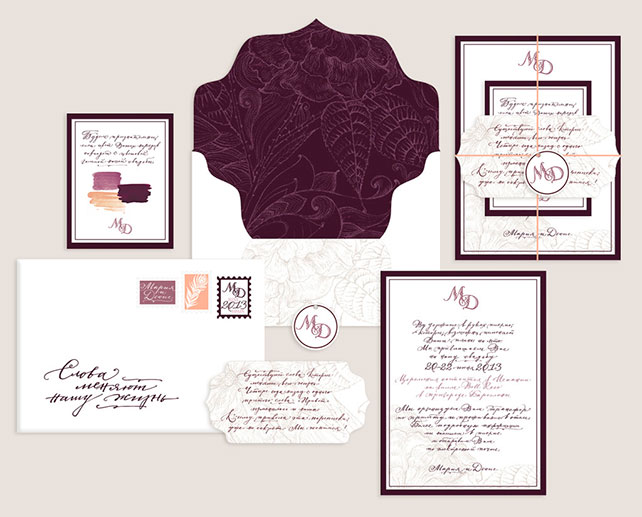 Великолепная свадьба в Испании: Мария и Денис, фото, свадебная полиграфия