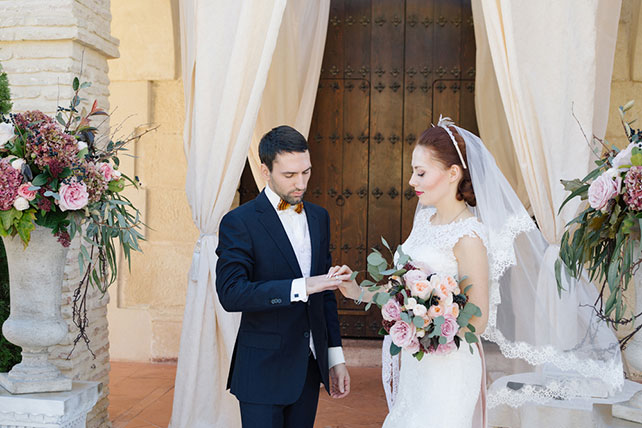 свадьба в испанском замке, церемония