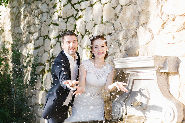 свадьба в испанском замке, жених и невеста