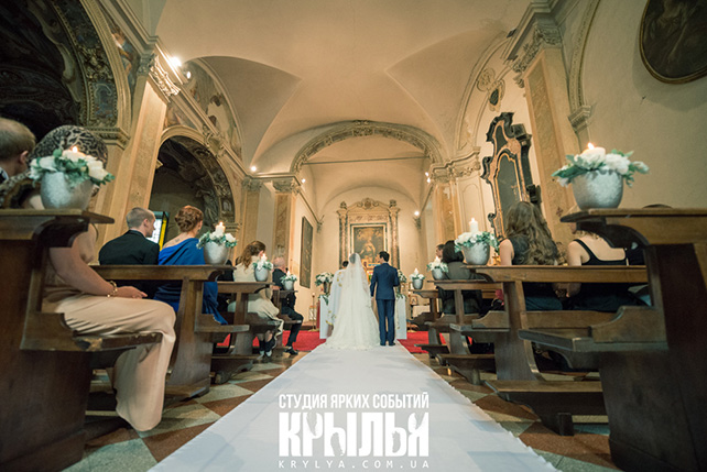 свадьба в Италии, венчание в церкви