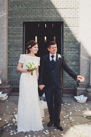 Свадьба в Италии, встреча молодоженов