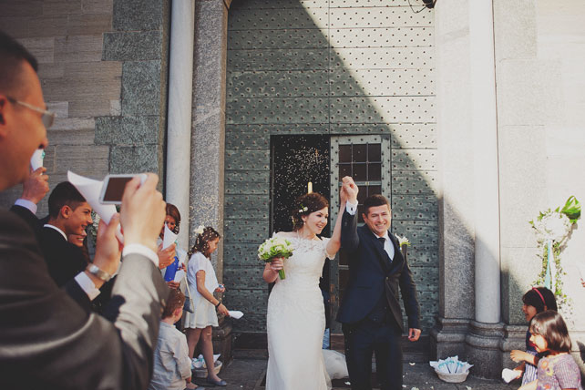 Свадьба в Италии, встреча молодоженов