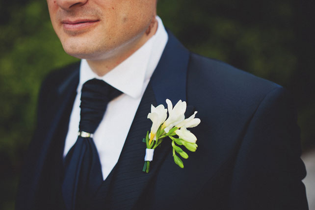 Свадьба в Италии, бутоньерка жениха
