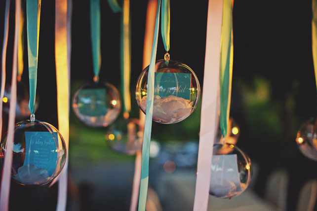 Свадьба в Италии, декор стеклянными шарами