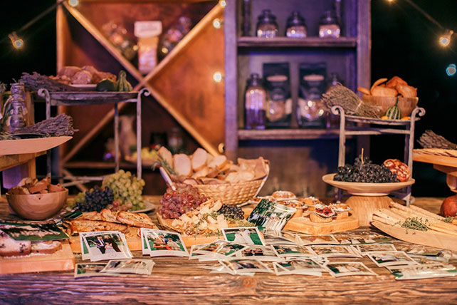 Свадьба Александра и Александры в итальянском стиле, стол закусок