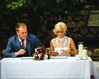 свадьба в оранжерее, церемония