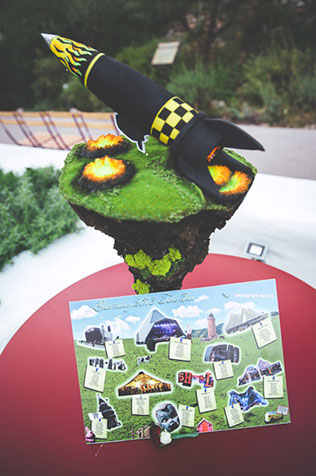 свадьба в оранжерее, декор столов