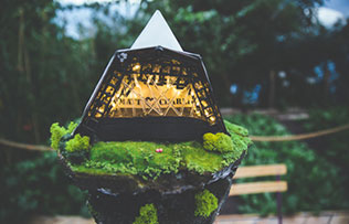 свадьба в оранжерее, декор столов